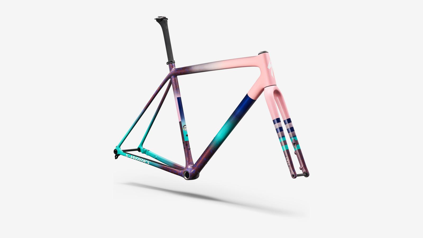 bicycle paint shops near me Specialized Crux S-Works Frameset Desert Rose/Quartz/Purple Haze/Majesty Blue/Lagoon Blue/Metallic White 58