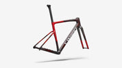 Specialized S-Works Crux 5 Frameset - Cayenne Metallic / Red Tint / White Silver Metallic - Rear 3/4 View