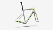 Specialized Crux 5 Frameset - Dolomite Metallic / Powder Lime / Nebula Metallic - Rear 3/4 View