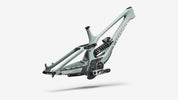 Specialized S-Works Demo 11 Frameset - Gloss Agave Grey / Metallic White Silver - Rear 3/4 View