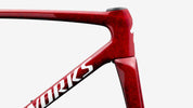 Specialized S-Works Tarmac SL9 Frameset - Gloss Vivid Red / Tarmac Black / White Silver Metallic - Detail View