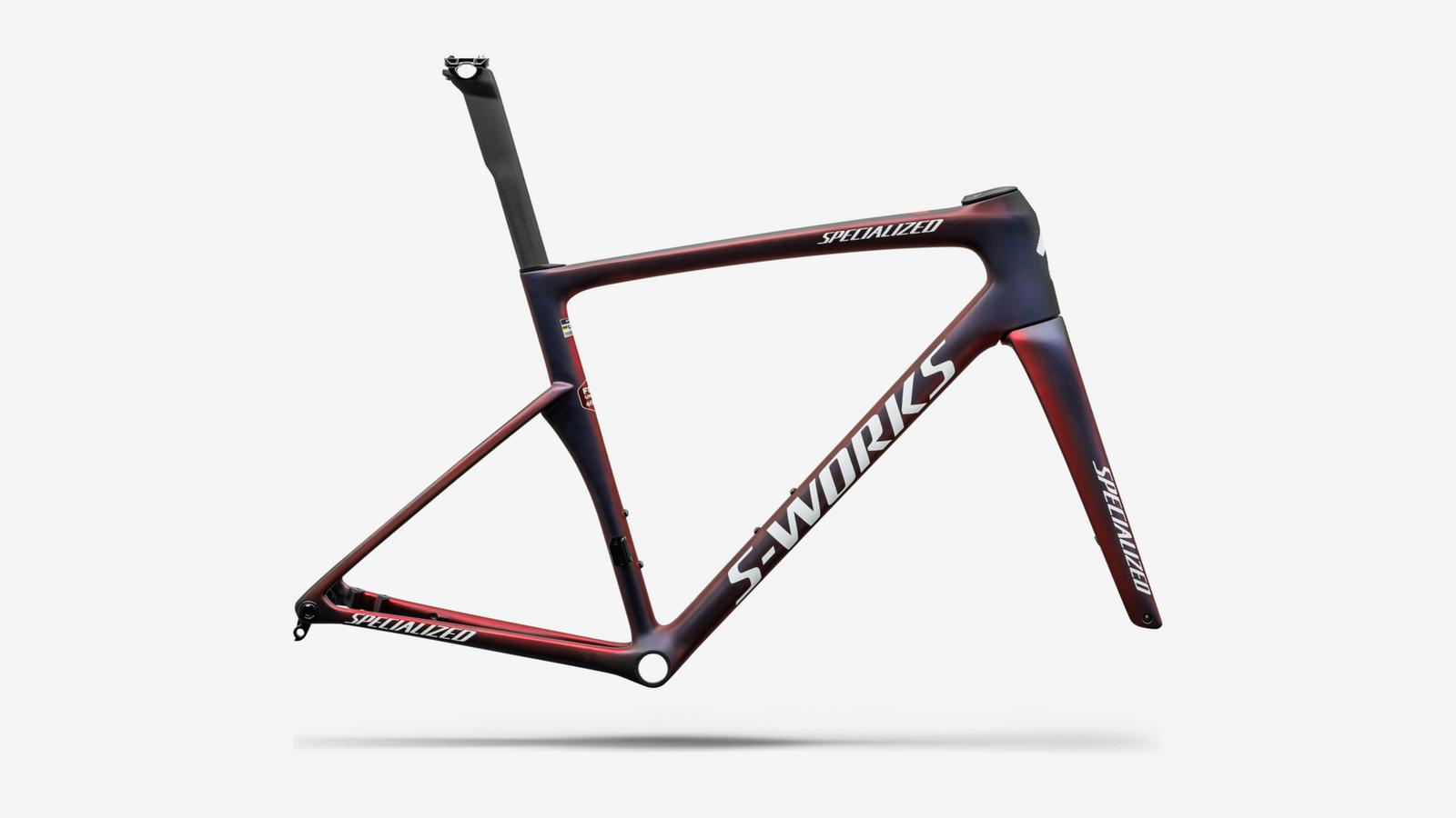 Specialized S-Works Tarmac SL9 Team Replica Frameset - Gloss Red Tint / Blue Tint / Red Pearl - Studio Hero