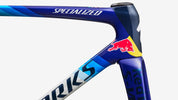 Specialized S-Works Tarmac SL9 Team Replica Frameset - Gloss Metallic White Silver / Deep Blue - Detail View