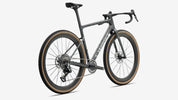 Specialized S-Works Crux 5 - Fjord Gold Sandstone Blurred Impasto / Gloss Flake Silver - Rear 3/4 View