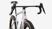 Specialized S-Works Crux 5 - Silver Dust / Amethyst Frost / Nebula Metallic - Head Tube Detail