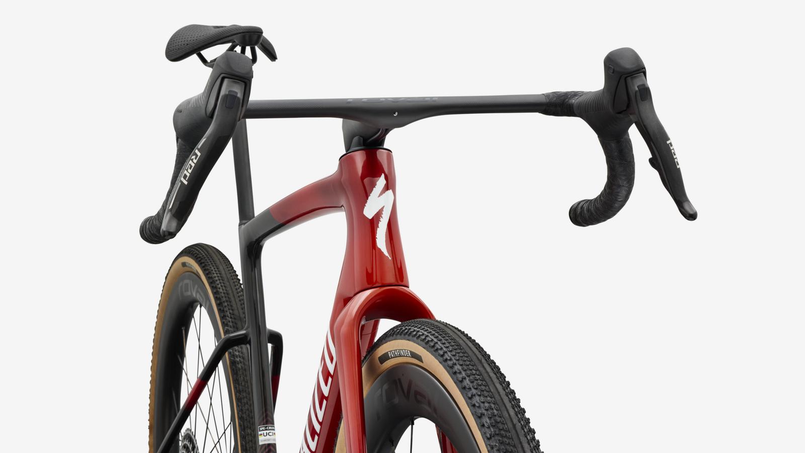 Specialized Crux 5 S-Level - Redwood Metallic / White - Head Tube Detail
