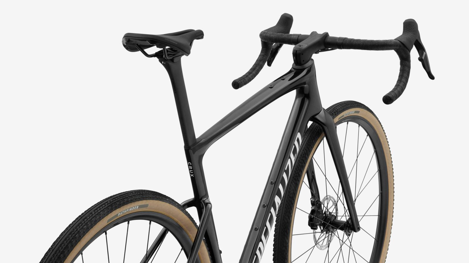 Specialized Crux 5 Comp - Obsidian Metallic / Dune White - Cockpit View