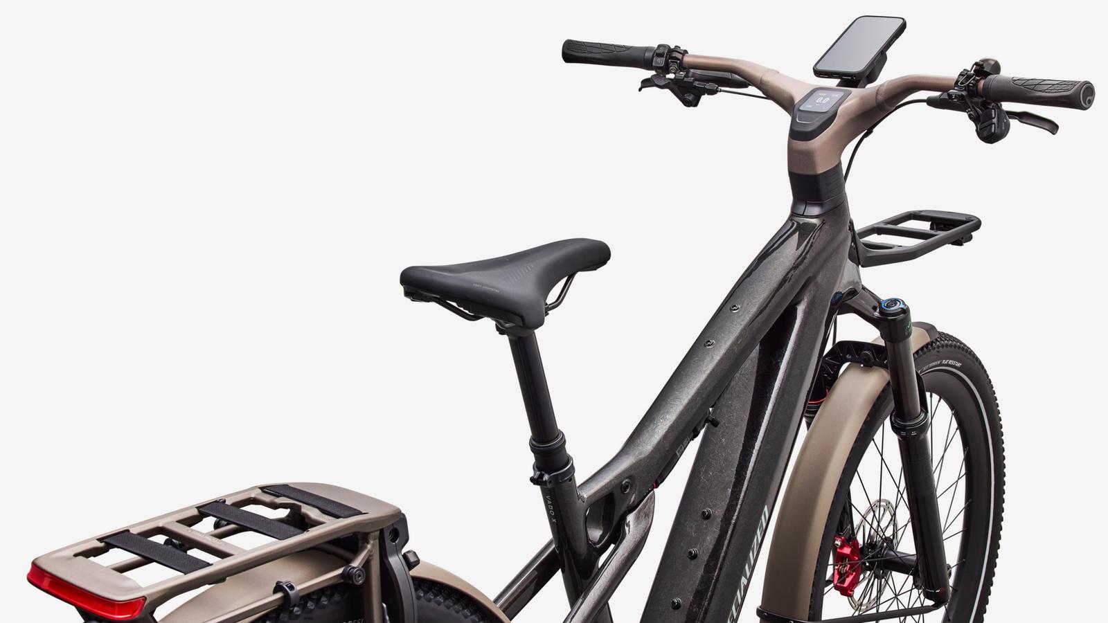 Specialized Turbo Vado 3 X 6.0 - Gloss Warm Smoke / Agave Grey - Cockpit View