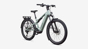 Specialized Turbo Vado 3 X 4.0 - Gloss Agave Grey / Oak Green Metallic / Brushed Chrome Decal - Front 3/4 View