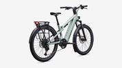 Specialized Turbo Vado 3 X 4.0 - Gloss Agave Grey / Oak Green Metallic / Brushed Chrome Decal - Rear 3/4 View