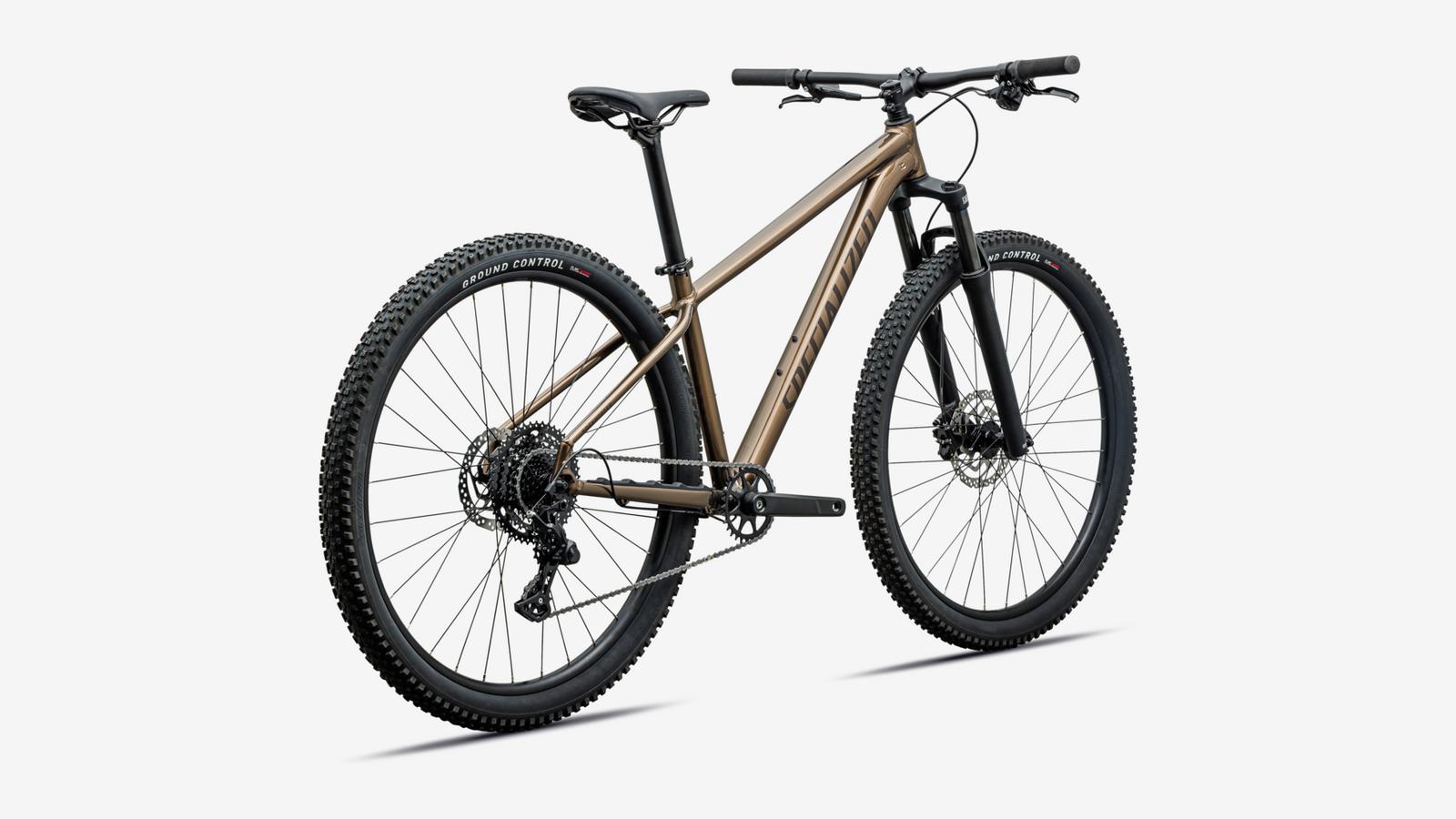 Specialized Rockhopper Sport - Gloss Burnt Gold Metallic / Stallion Metallic - Rear 3/4 View