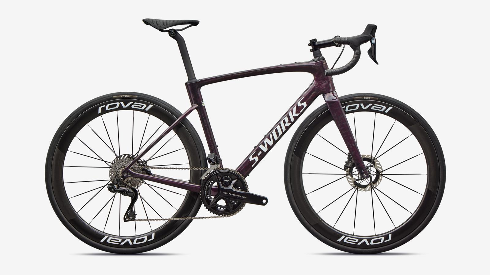 Specialized S-Works Roubaix SL8 - Gloss Carbon / Multi-color Directional Brush / White - Studio Hero