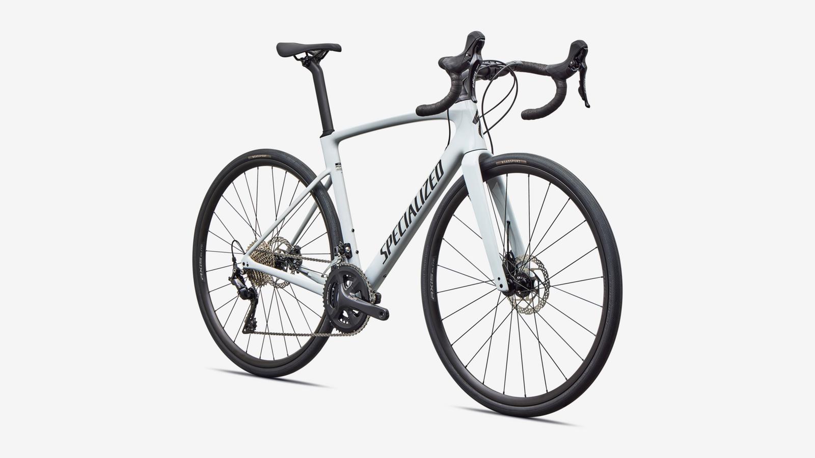 Specialized Roubaix SL8 - Gloss Dove Grey / Black - Front 3/4 View