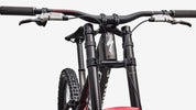 Specialized S-Works Demo 11 - Gloss Charcoal / Dolomite Metallic / White - Head Tube Detail