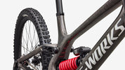 Specialized S-Works Demo 11 - Gloss Charcoal / Dolomite Metallic / White - Seat Tube Junction Detail