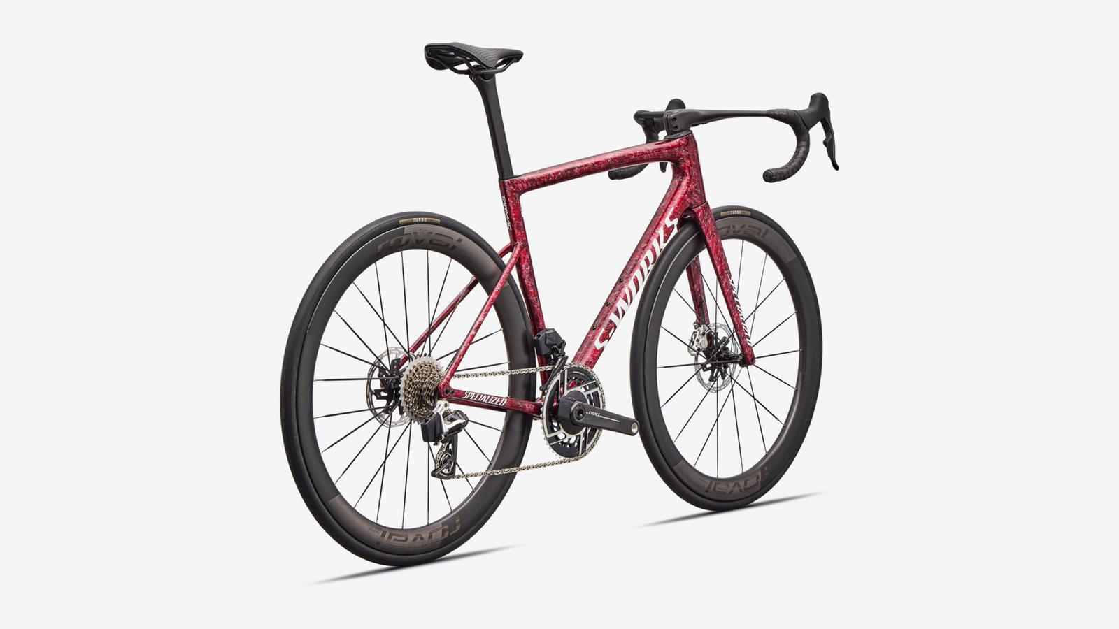 Specialized S-Works Tarmac SL8 - Gloss Redsky Shdwsil Wht Impasto - Rear 3/4 View