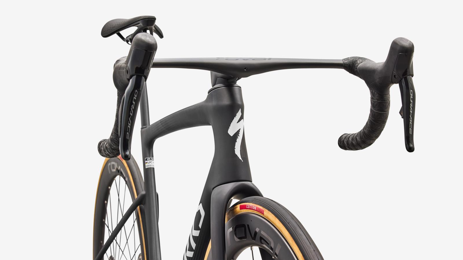 Specialized S-Works Tarmac SL9 - Gloss Carbon / Gloss White - Head Tube Detail