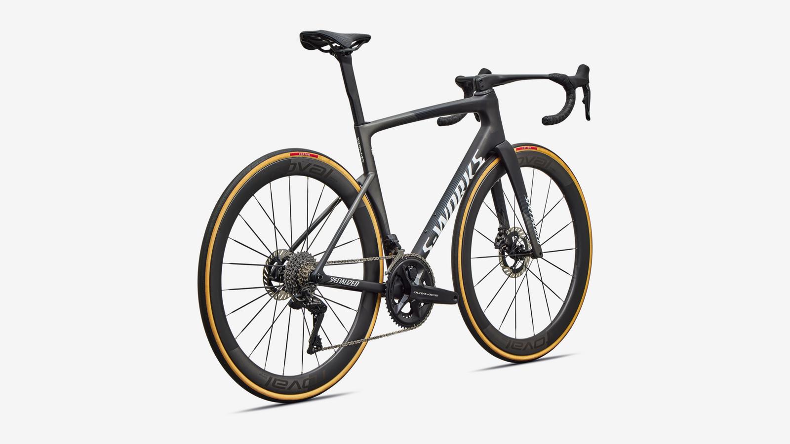 Specialized S-Works Tarmac SL9 - Gloss Carbon / Gloss White - Rear 3/4 View