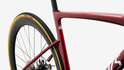 Specialized S-Works Tarmac SL9 - Gloss Ruby Metallic / White Silver Metallic - Seat Tube Junction Detail